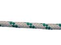 CUERDA POLIPROPILENO TRENZADA CON ALMA 8MM. 1M BLANCA CON PINTAS VERDES ROMBULL - 2