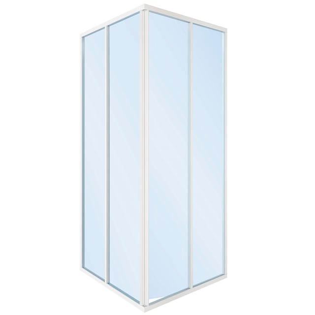 MAMPARA DE DUCHA CUADRADA CORREDERA ECO 90X90CM BLANCO