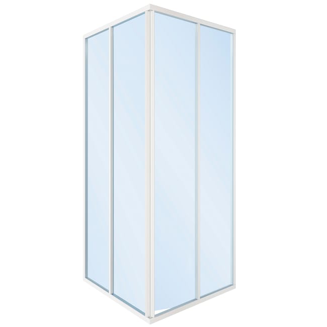 MAMPARA DE DUCHA CUADRADA CORREDERA ECO 80X80CM BLANCO - 1
