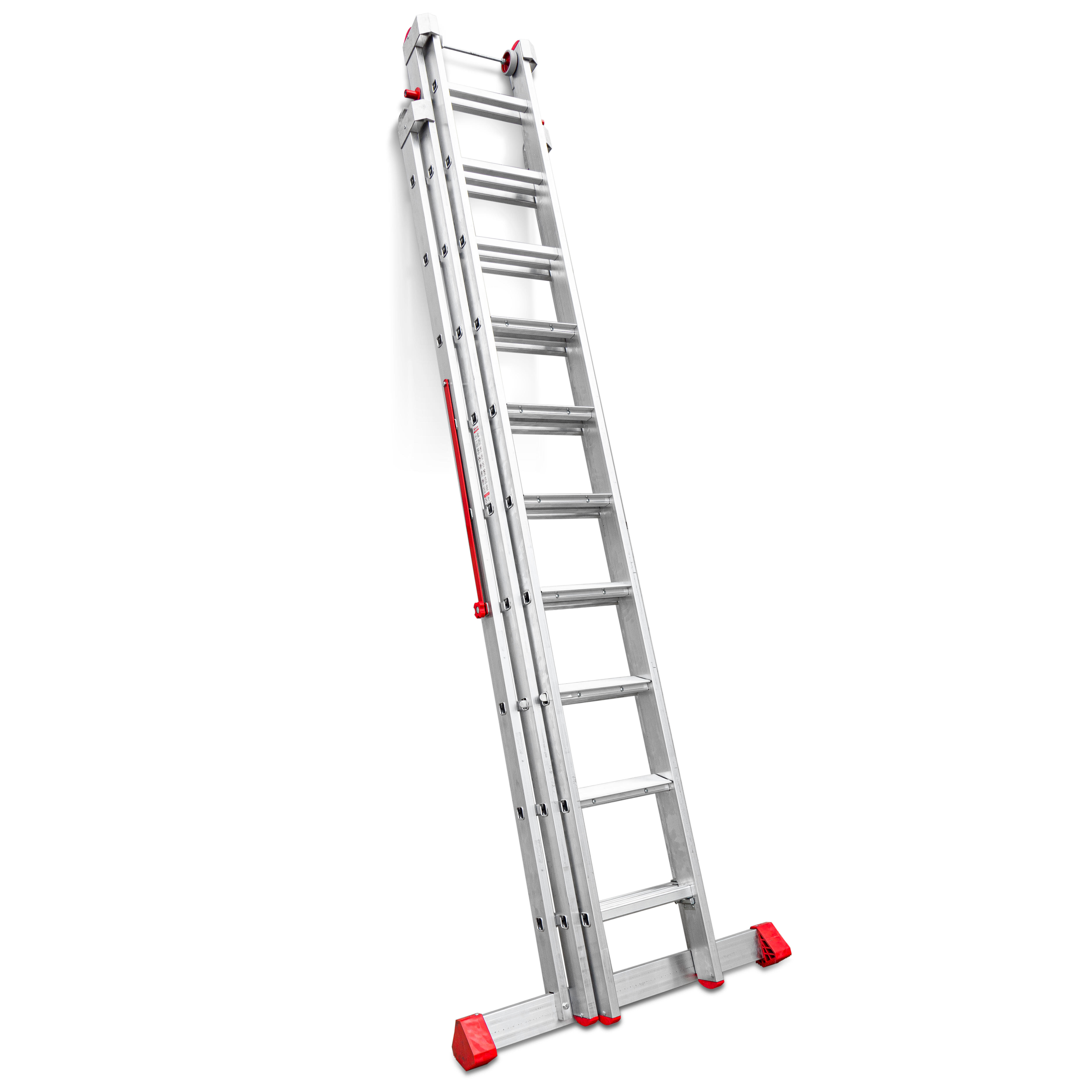 ESCALERA METÁLICA TRANSFORMABLE DE ALUMINIO 9+10+10 PELDAÑOS - 2