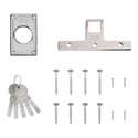 CERROJO PUERTA DE SEGURIDAD ANTIBUMPING PARA INTERIOR Y EXTERIOR NIQUELADO 5 LLAVES FAC - 2