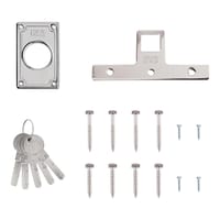 CERROJO PUERTA DE SEGURIDAD ANTIBUMPING PARA INTERIOR Y EXTERIOR NIQUELADO 5 LLAVES FAC - 2