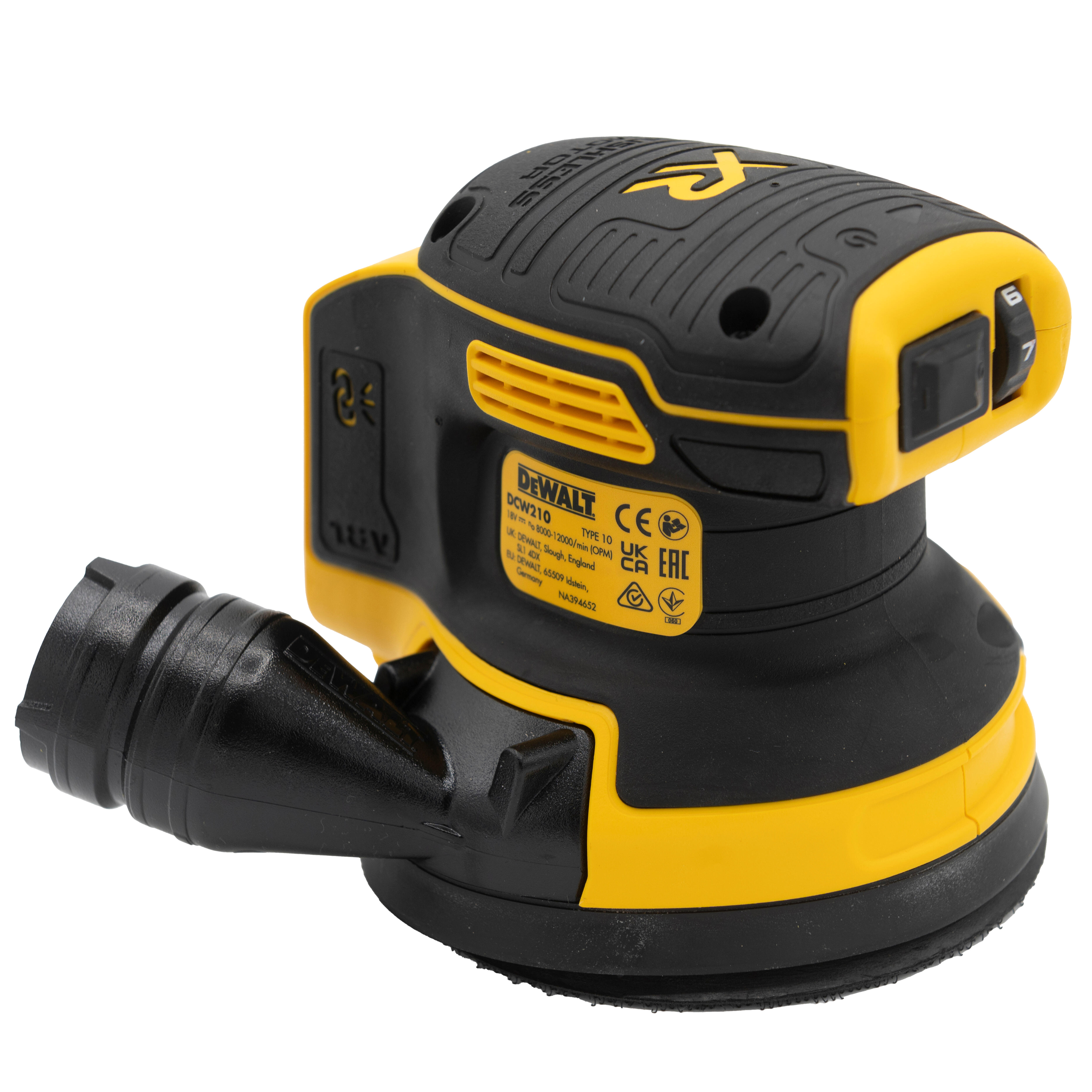 LIJADORA EXCENTRICA A BATERIA 18V DEWALT DCW210N BRUSHLESS - 2