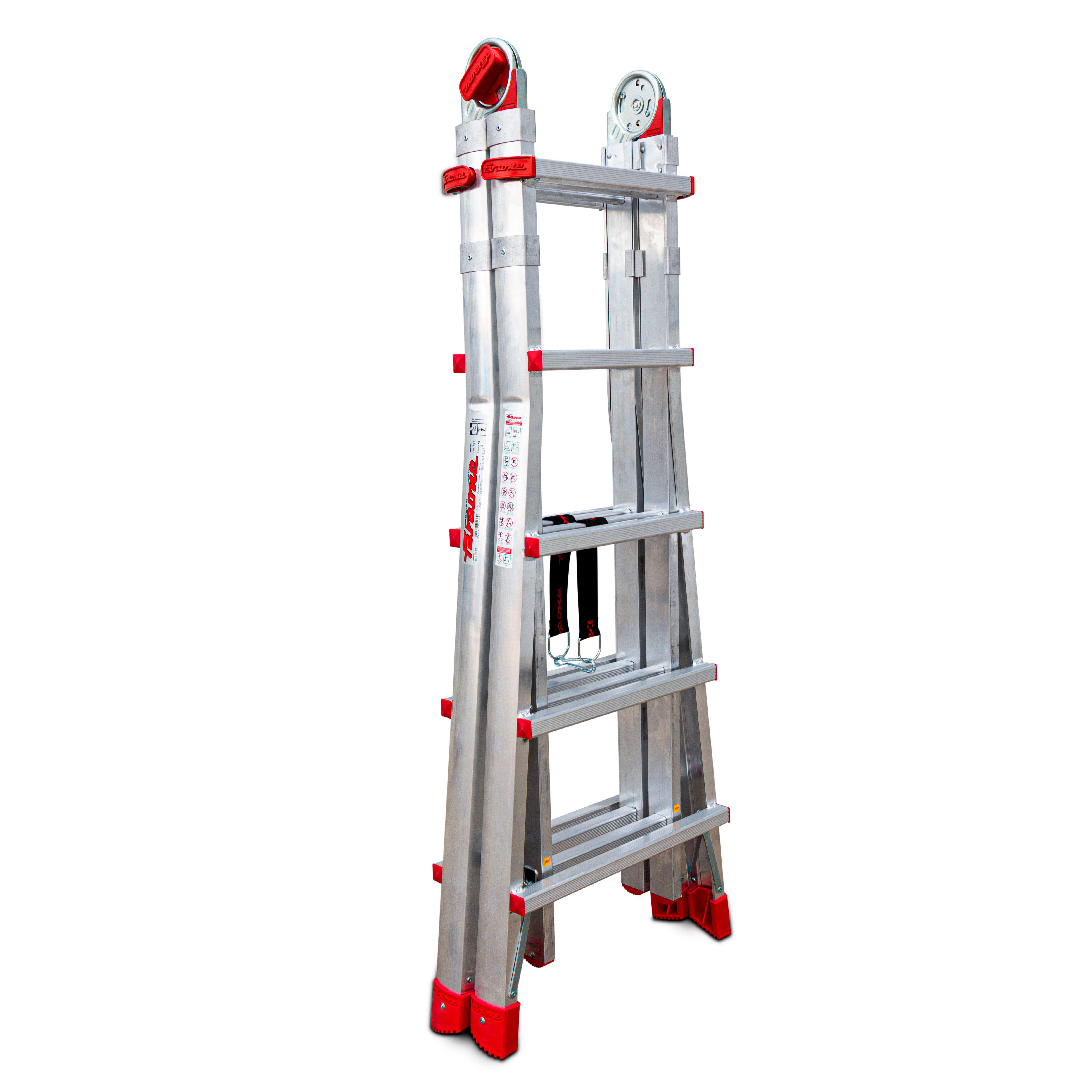 ESCALERA METÁLICA MULTIPOSICIÓN DE ALUMINIO 10+10 PELDAÑOS - 2