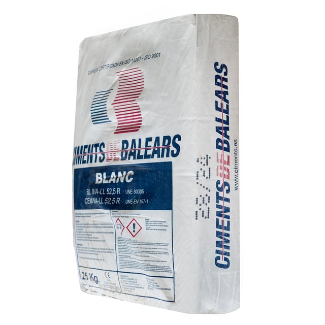CEMENTO BLANCO CIMENTS BALEARS 52,5R 25 KG