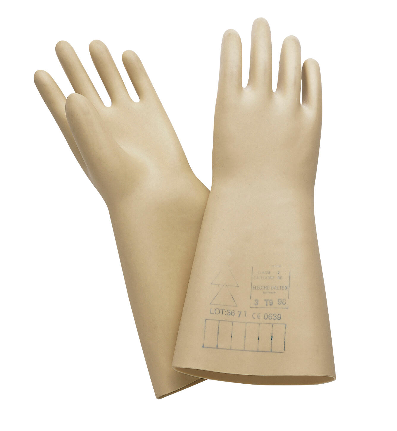 GUANTE LATEX DIELECTRICO 500V T9 JUBA CLASE 00 - 2