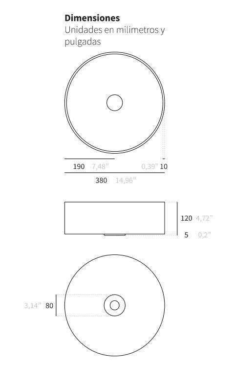 LAVABO SOBREPONER ROUND - 2