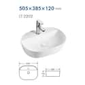 LAVABO SOBREPONER OVALADO 50CM BLANCO - 2