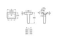 PEDESTAL PARA LAVABO ROCA GAP - 5
