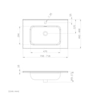 LAVABO DE ENCIMERA 71CM - 5