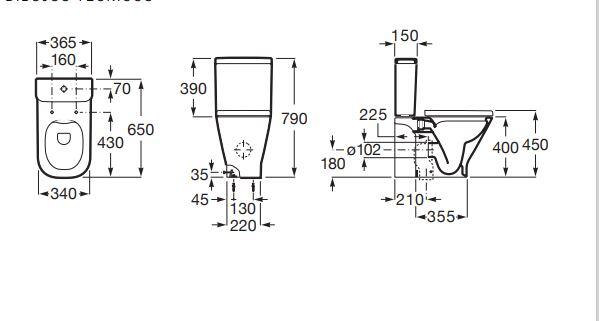 INODORO TAZA ROCA GAP SALIDA DUAL - 6