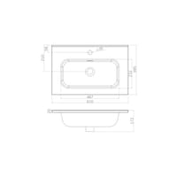 LAVABO DE ENCIMERA 61X39CM BLANCO - 5