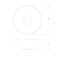 LAVABO SOBREPONER BOL 36CM NEGRO MATE - 3