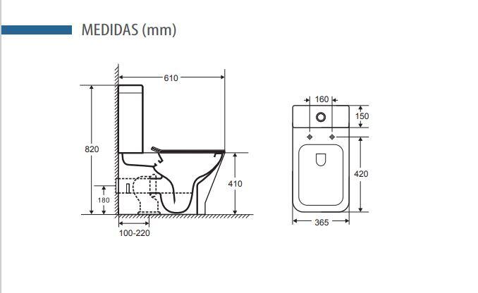 PACK WC COMPAQ SALIDA DUAL - 12