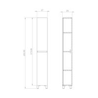 COLUMNA DE BAÑO MAYA BLANCO 30X181X25CM - 6