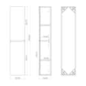 COLUMNA DE BAÑO MAYA ROBLE 30X140X25CM - 7