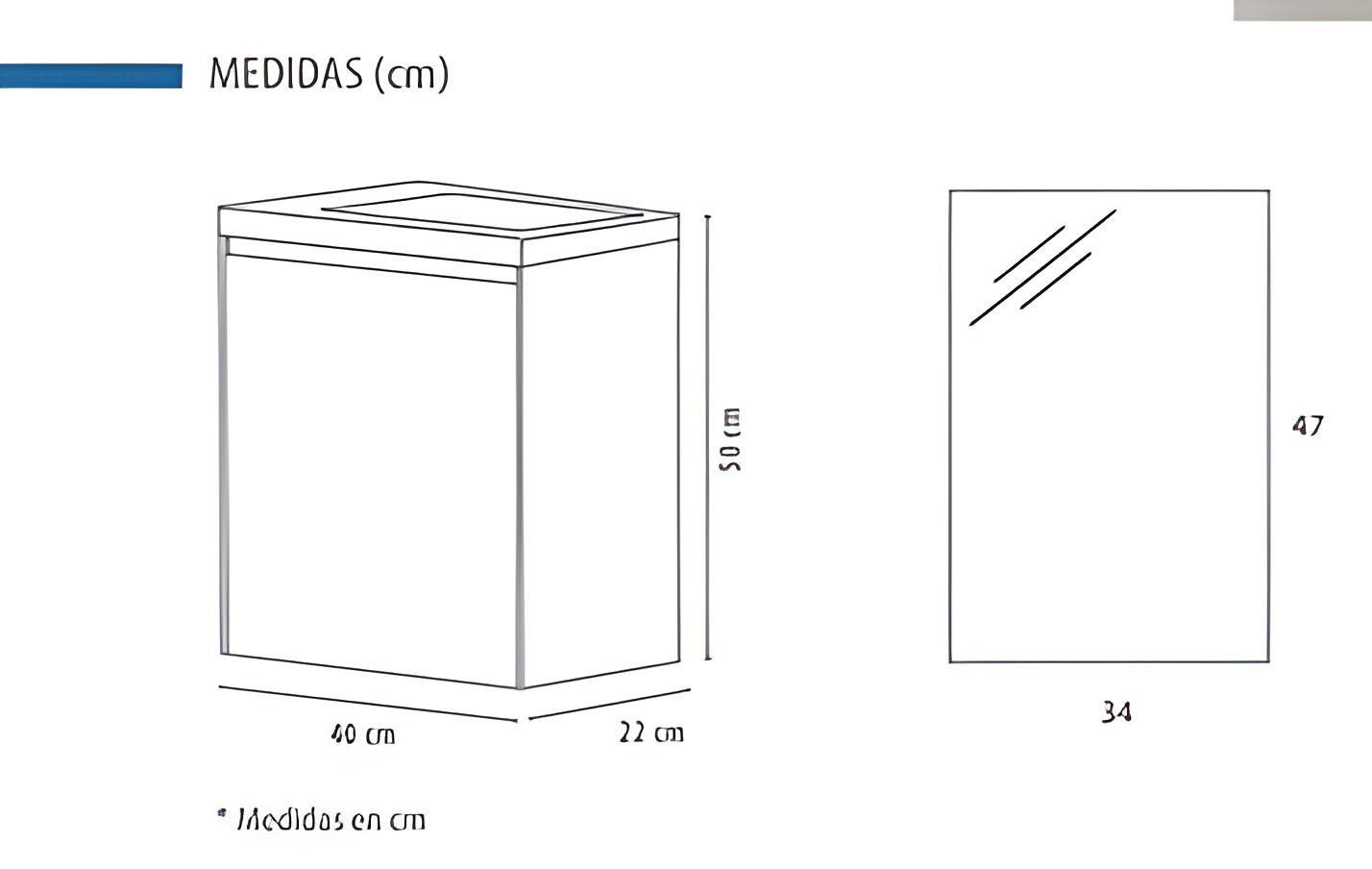 CONJUNTO MUEBLE DE BAÑO COMPAQ ROBLE 40X50CM - 4