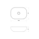 LAVABO SOBREPONER OVALADO 46.5X34X12CM BLANCO MATE - 3