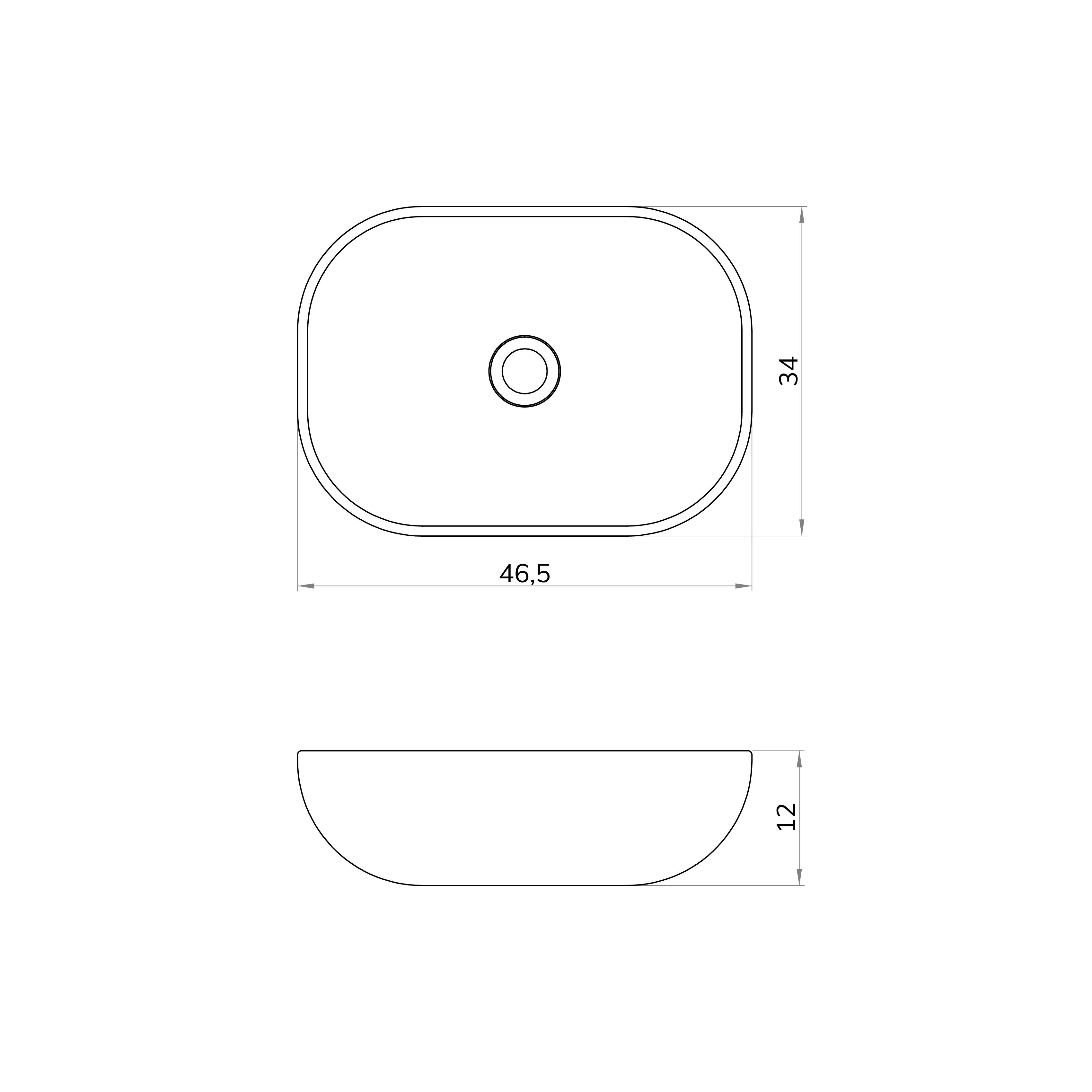 LAVABO SOBREPONER OVALADO BLANCO BRILLO - 6