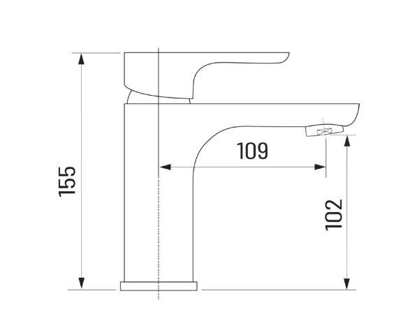 GRIFO LAVABO MONOMANDO STILUS NEGRO - 2