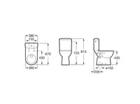 INODORO TAZA ROCA ACCESS SALIDA VERTICAL - 5