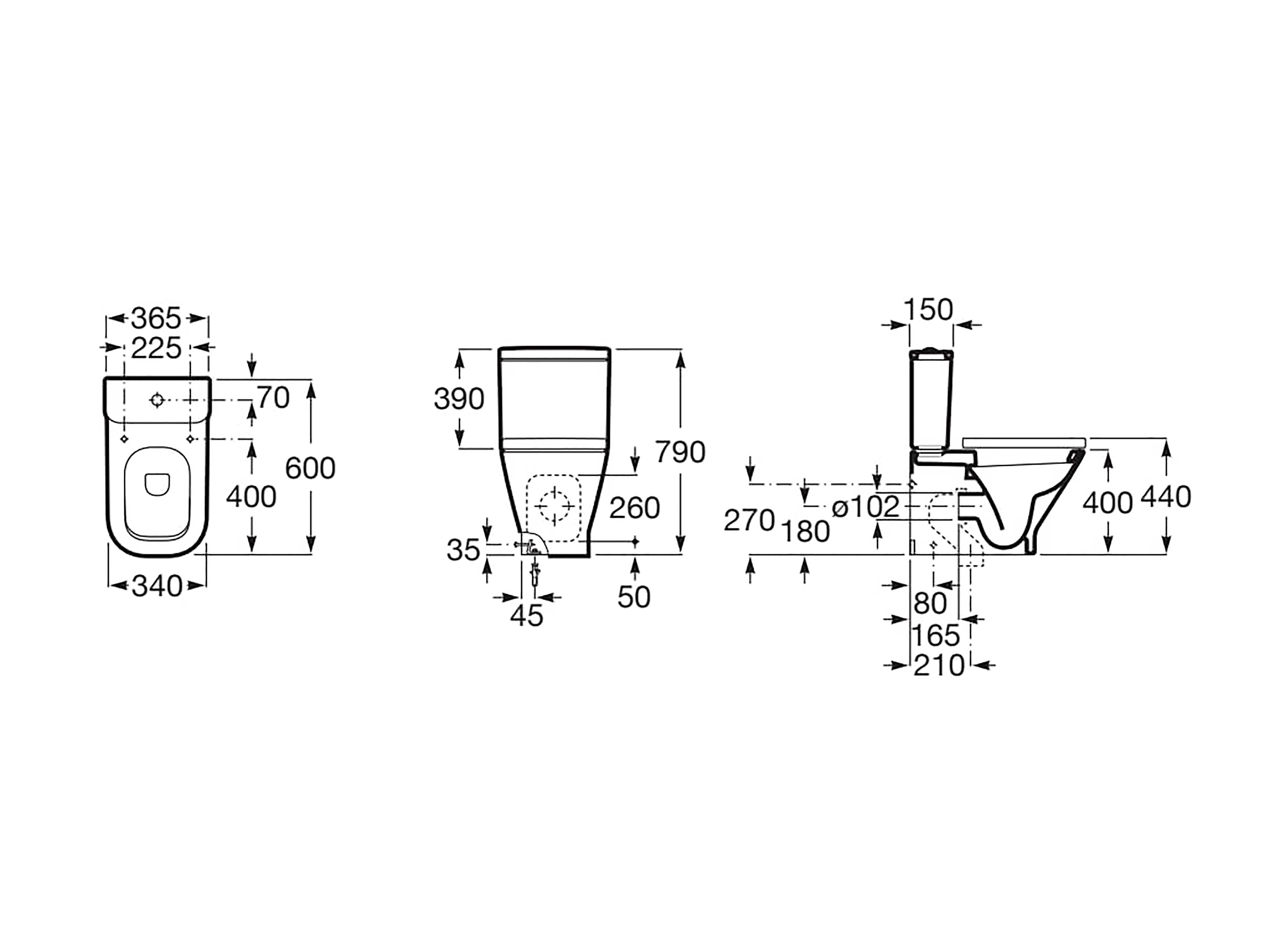 TAZA INODORO ROCA GAP COMPACTO SALIDA DUAL - 7