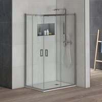 MAMPARA DE DUCHA FRONTAL CORREDERA DENVER PRO 70CM CROMO - 2