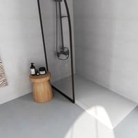 PLATO DE DUCHA RESINA VALVULA OCULTA RECTANGULAR BLANCO 80X140X3CM - 1