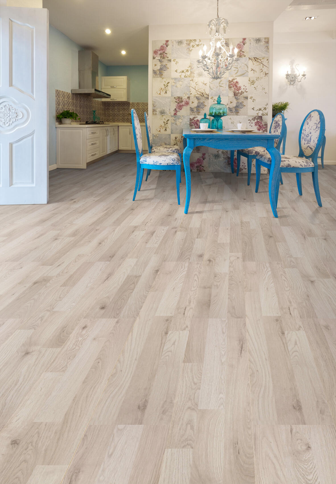 SUELO LAMINADO AC4 6MM MODELO ROBLE CLARO - 5