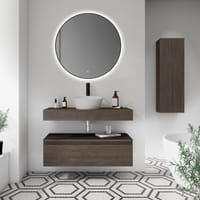 ESPEJO DE BAÑO CON LUZ LED EMMA Ø80CM NEGRO - 1