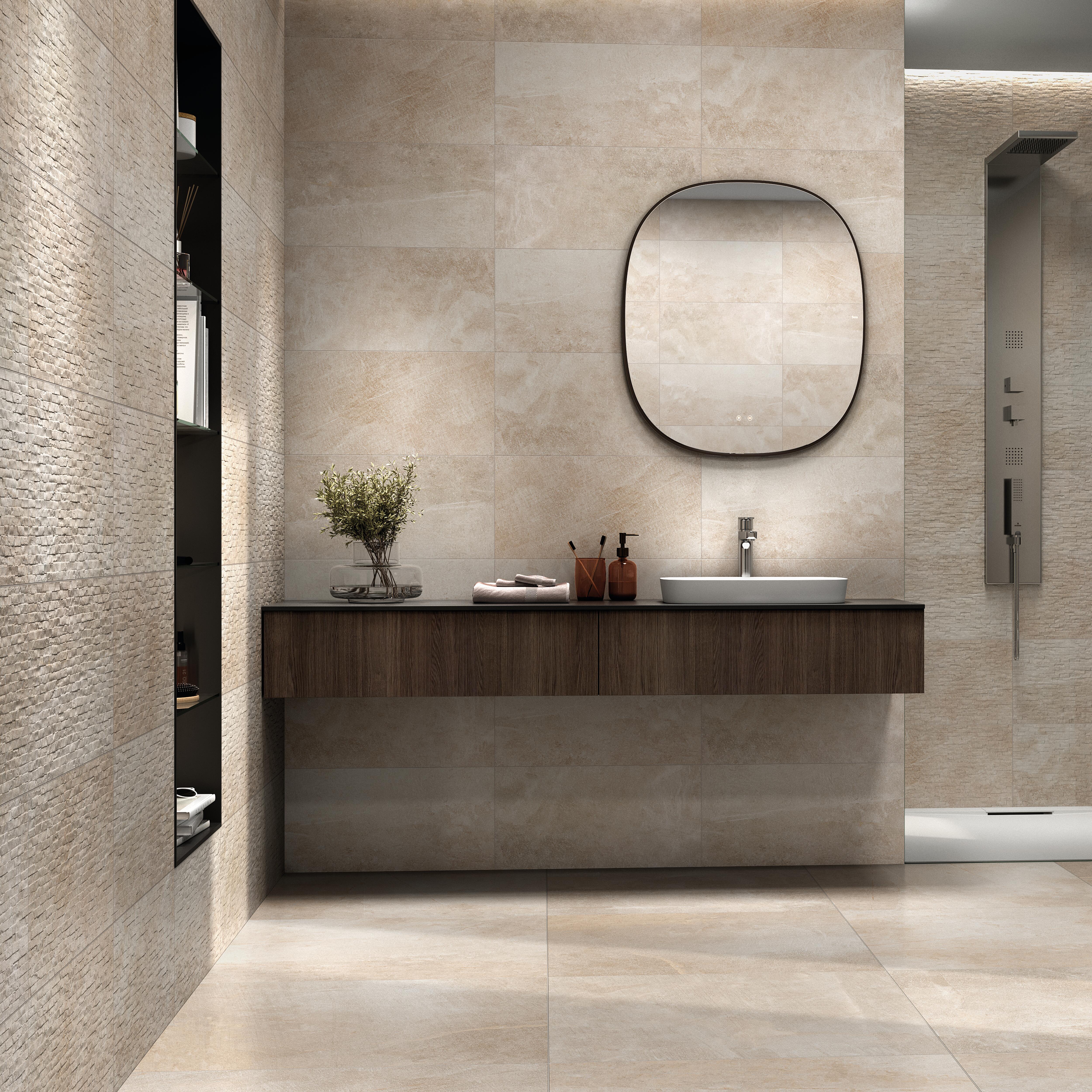 AZULEJO PASTA BLANCA 30X60CM SHALE BEIGE DECOR - 2