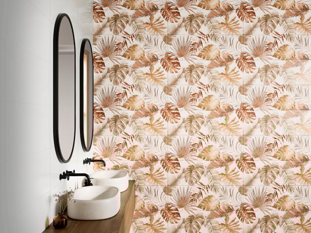 AZULEJO PASTA BLANCA 30X90CM FLORAL CALIDO A