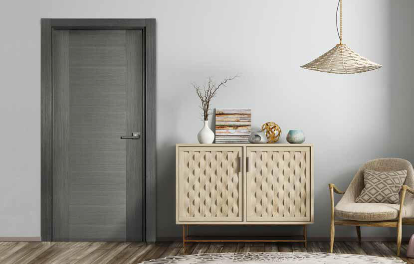 PUERTA INTERIOR EN BLOCK ACABADO HORIZONTAL  GRIS 72,5 CM DERECHA - 2