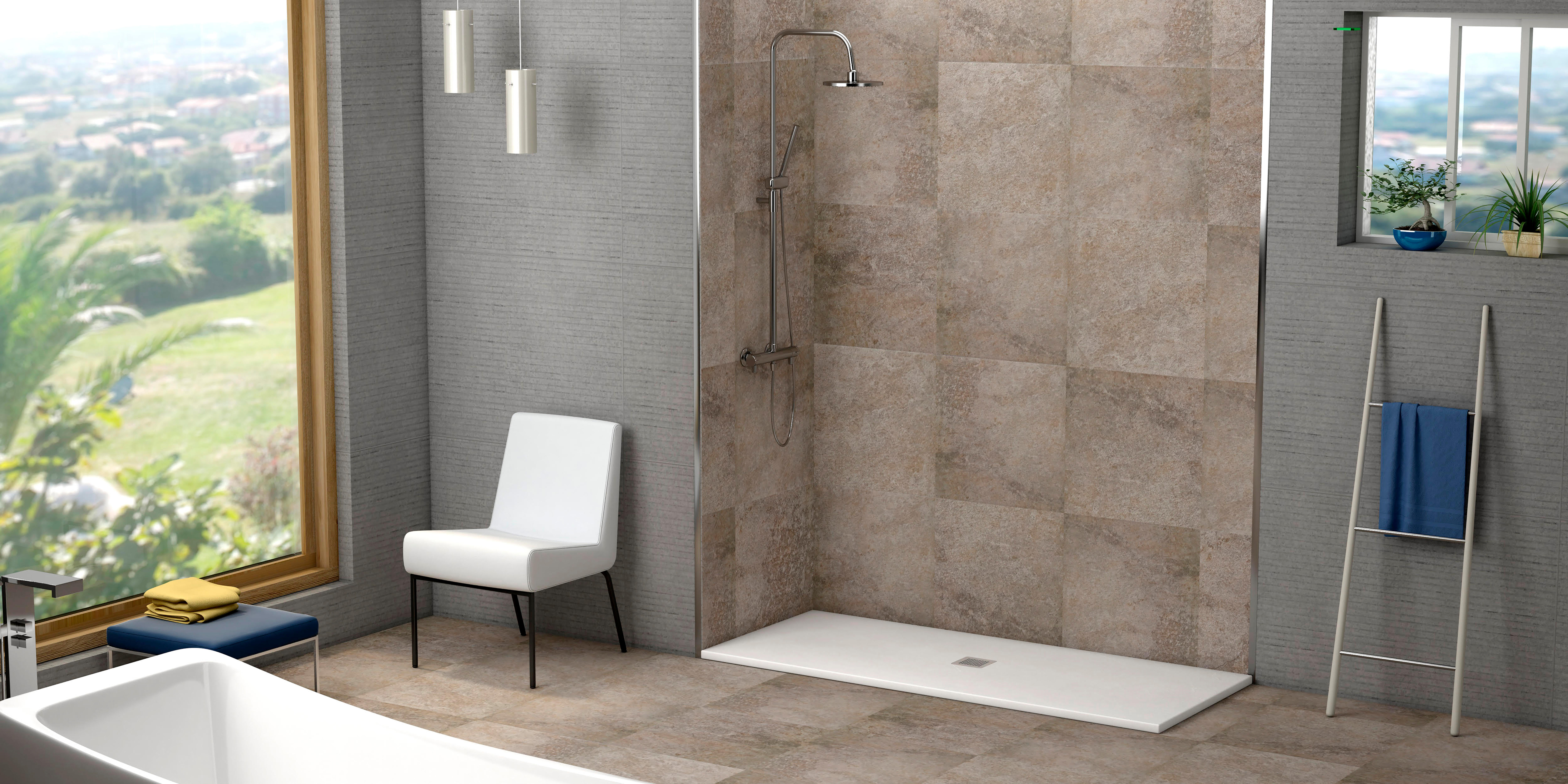 PLATO DE DUCHA RESINA RECTANGULAR BLANCO 70X140X3CM - 2