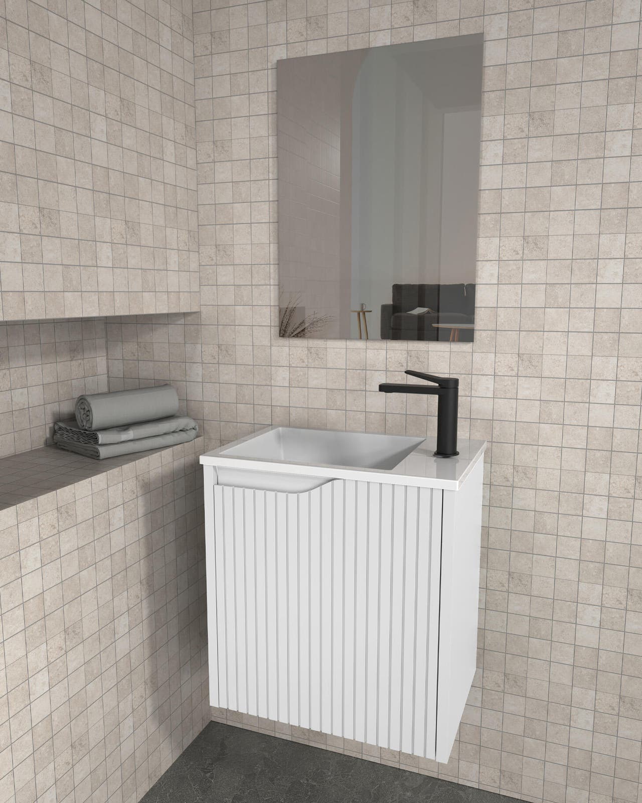 Diapositive Mueble de baño Nova mini blanco 50cm