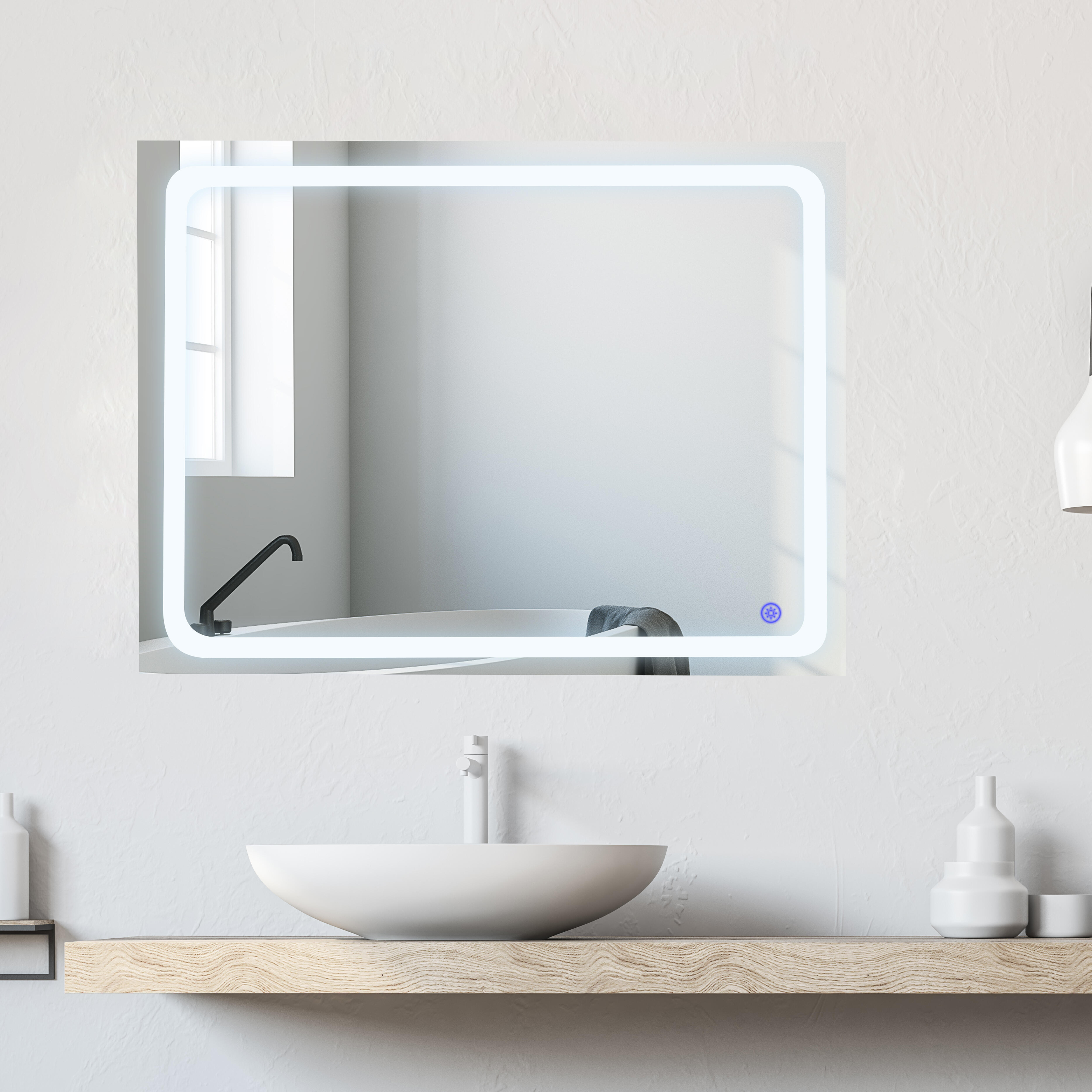 ESPEJO DE BAÑO CON LUZ LED MARC 120X80CM - 2