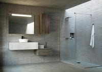 MAMPARA DE DUCHA FRONTAL FIJO CARIBE PRO 70CM CROMO - 2