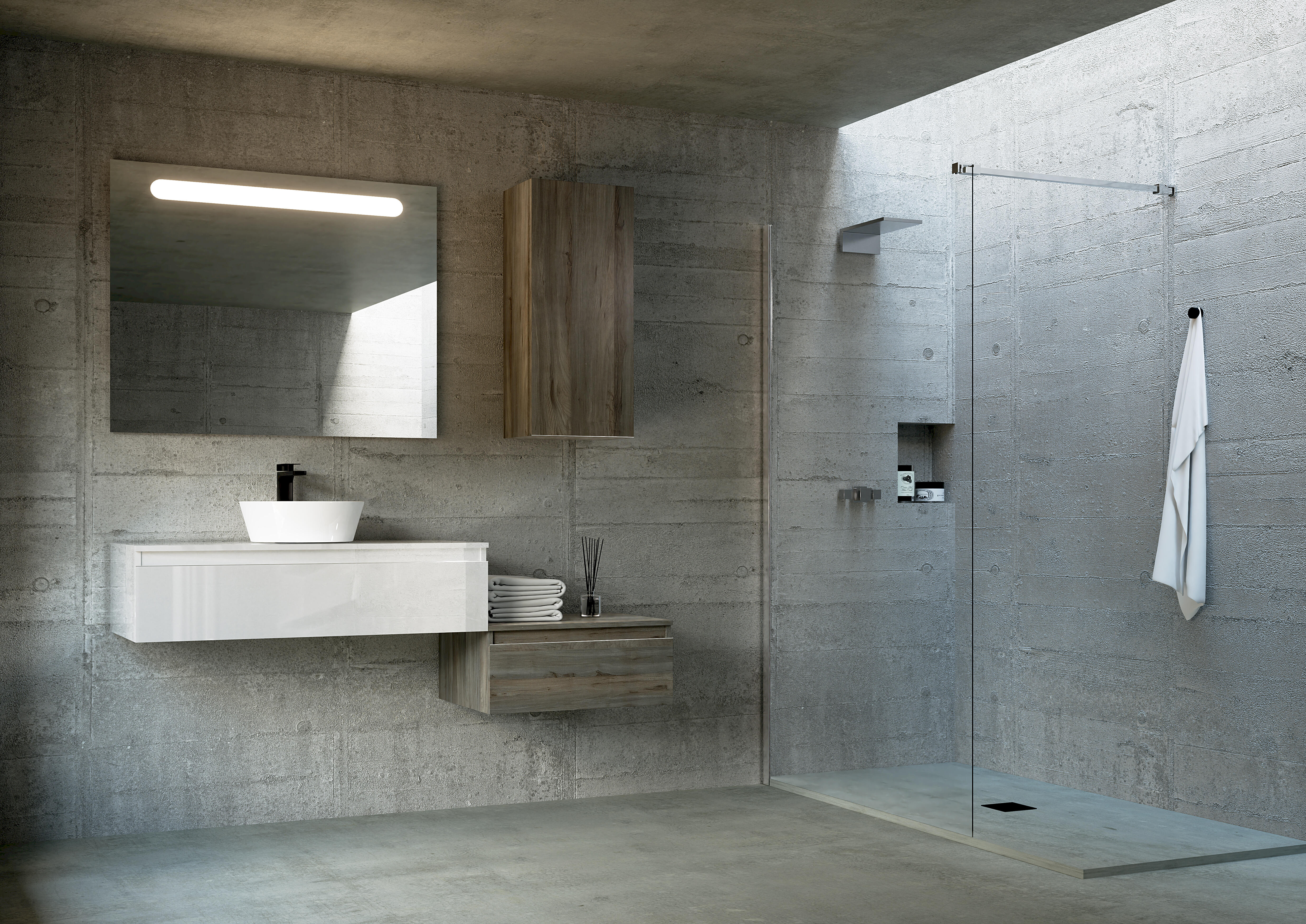 MAMPARA DE DUCHA FRONTAL FIJO CARIBE PRO 70CM CROMO - 2