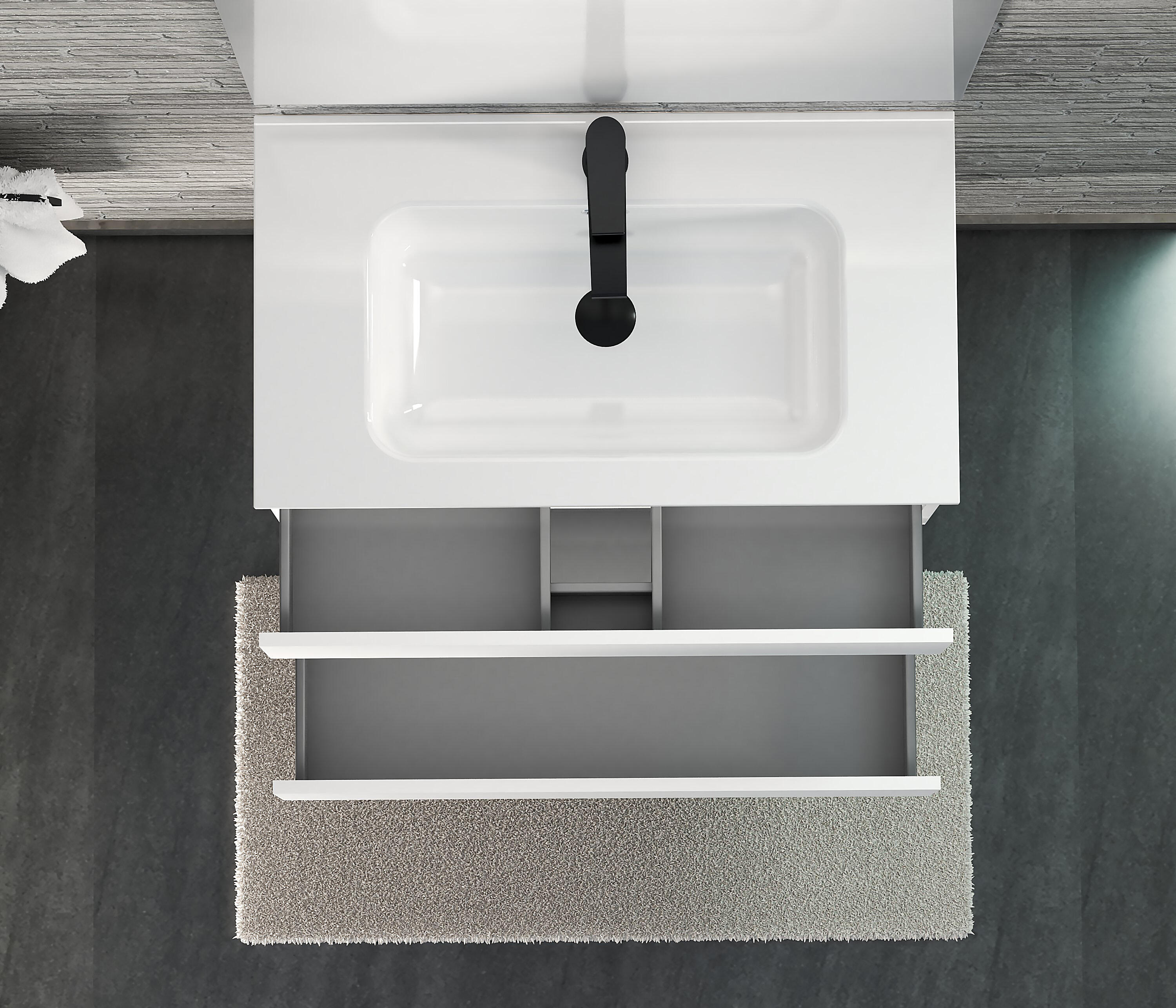 MUEBLE DE BAÑO MAYA BLANCO 80X39CM 2 CAJONES - 5