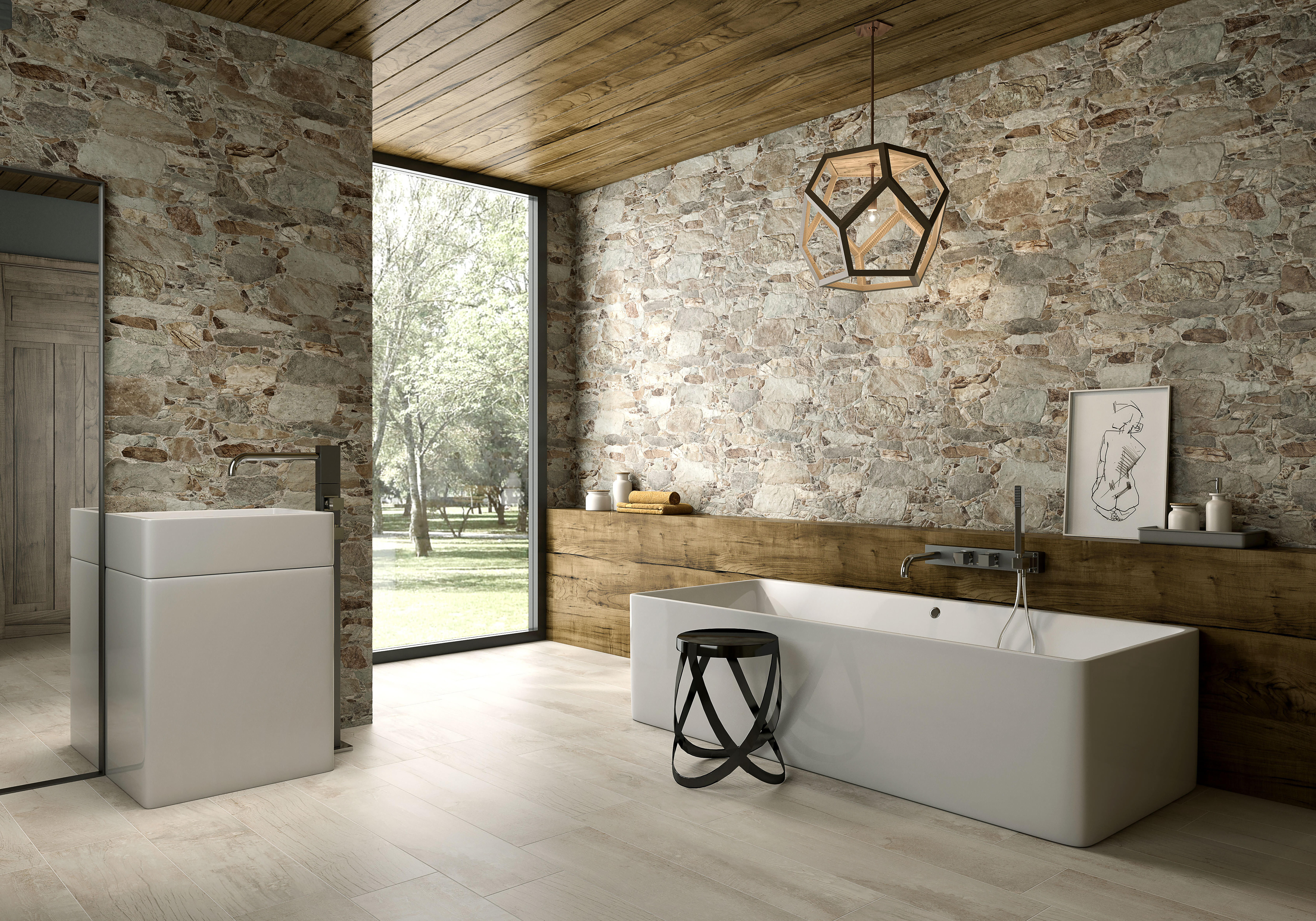 REVESTIMIENTO PORCELÁNICO 40X60CM. MURALLA OCRE - 4