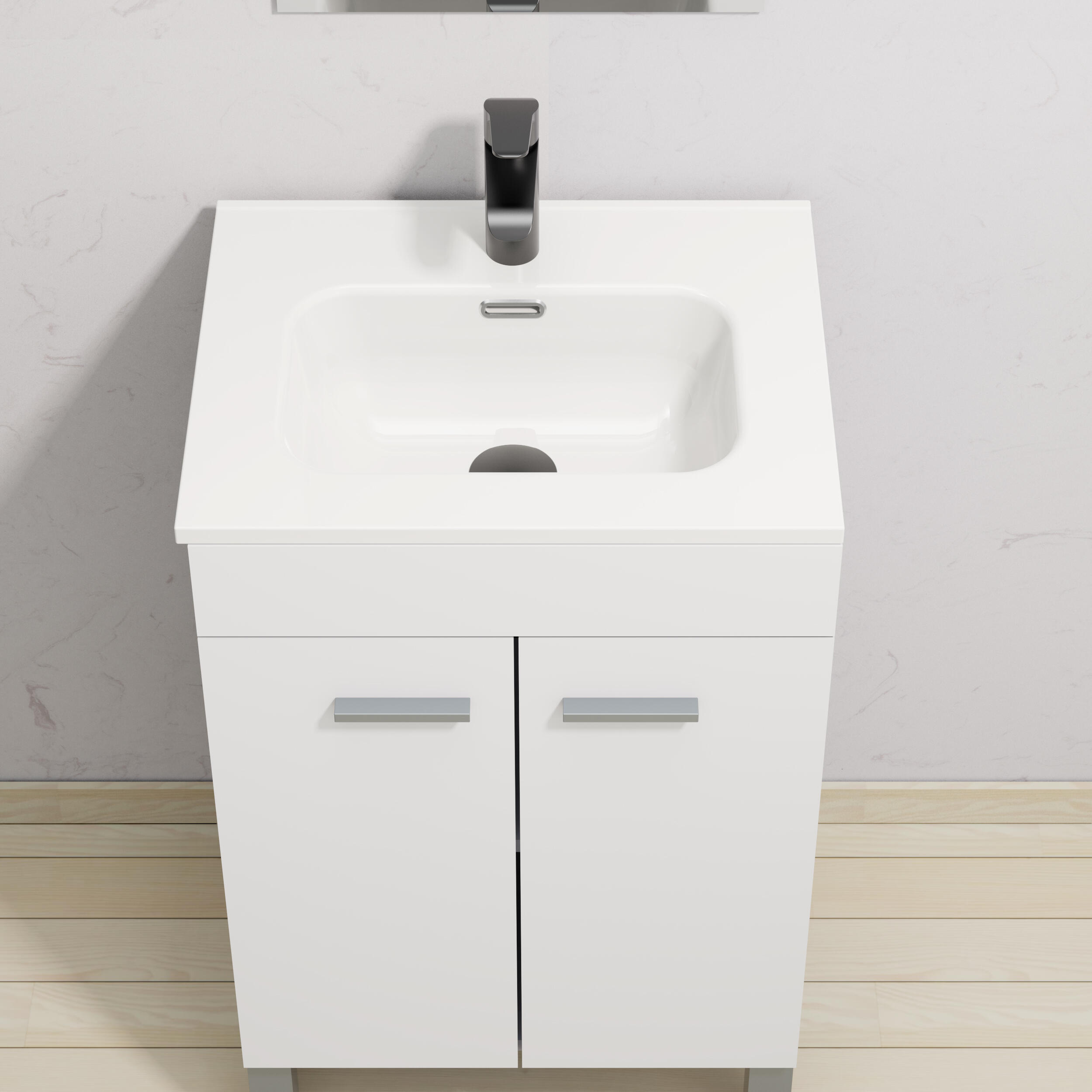 MÓVEL BANHO ECO 50 cm 2 PORTAS BRANCO - 4