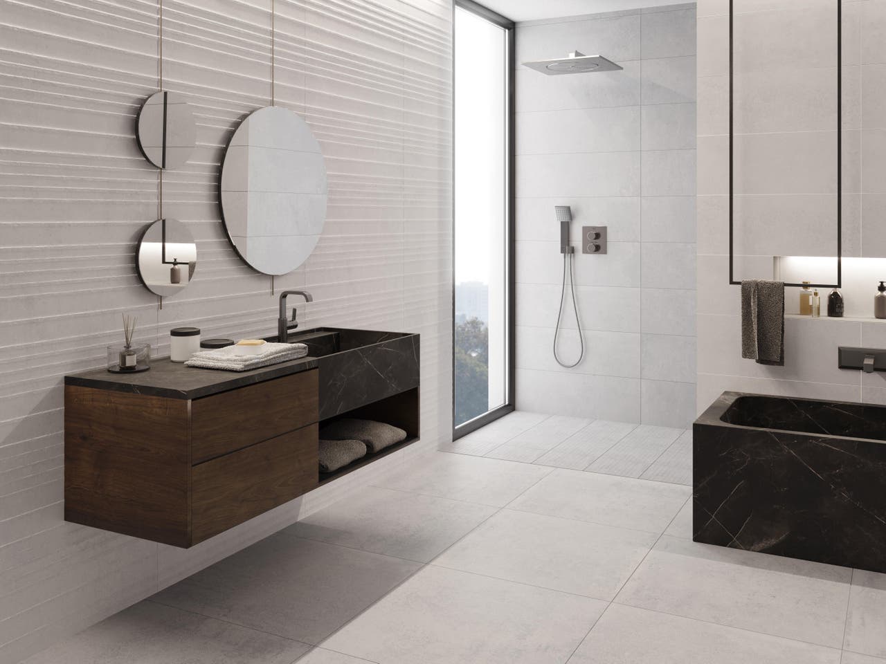 Diapositive Baños minimalistas y contemporáneos