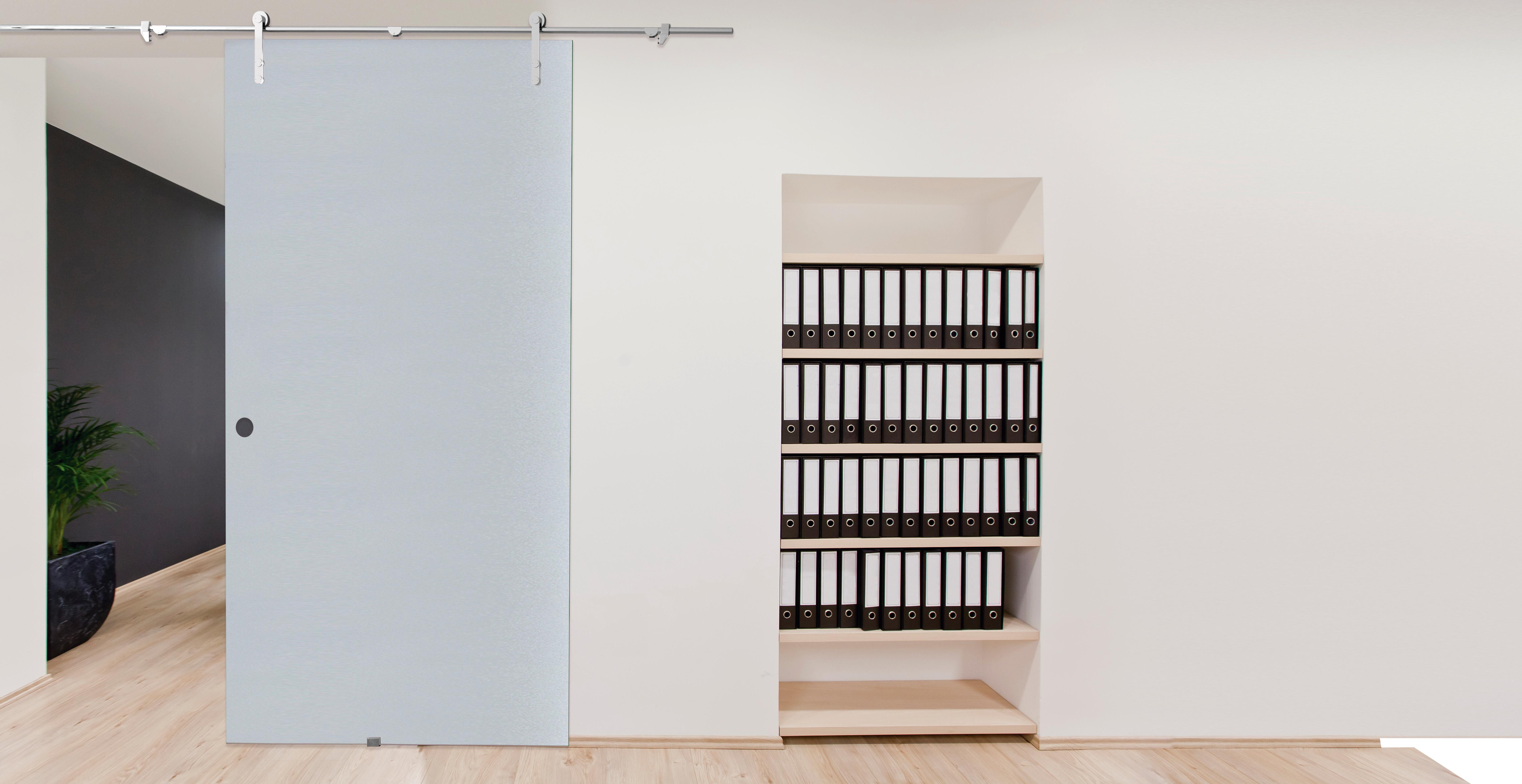 PUERTA CORREDERA DE CRISTAL ORLANDO ANCHO 83 CM PARA RODAMIENTOS - 2