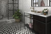 AZULEJO PASTA ROJA 10X20CM METROTILE BLANCO - 4