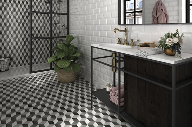 AZULEJO PASTA ROJA 10X20CM METROTILE BLANCO