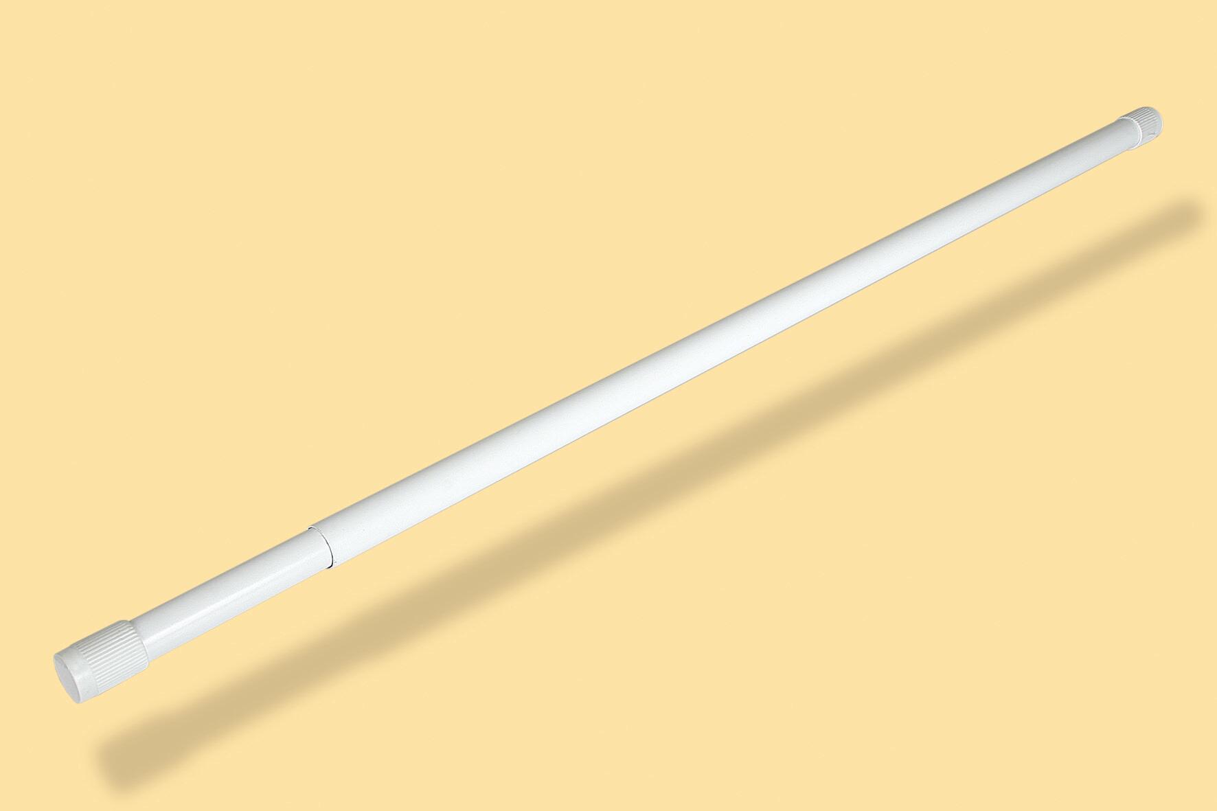 BARRA TELESCOPICA EXTENSIBLE PARA CORTINA DE DUCHA 125-220CM BLANCA - 2