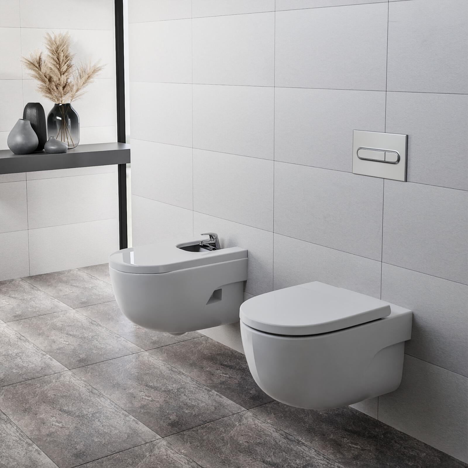 INODORO SUSPENDIDO ROCA MERIDIAN SALIDA HORIZONTAL - 2