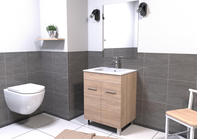 CONJUNTO MUEBLE DE BAÑO KRONO CAMBRIAN 60X46CM