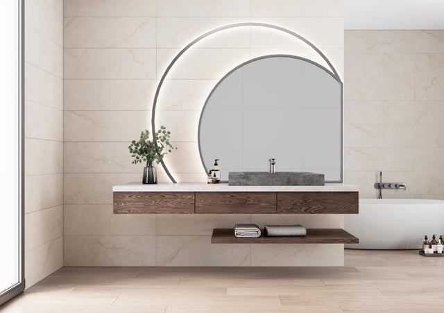AZULEJO PASTA BLANCA 30X90CM ASTER BEIGE BRILLO