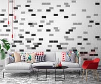 AZULEJO PASTA ROJA 10X20CM METROTILE NEGRO - 4